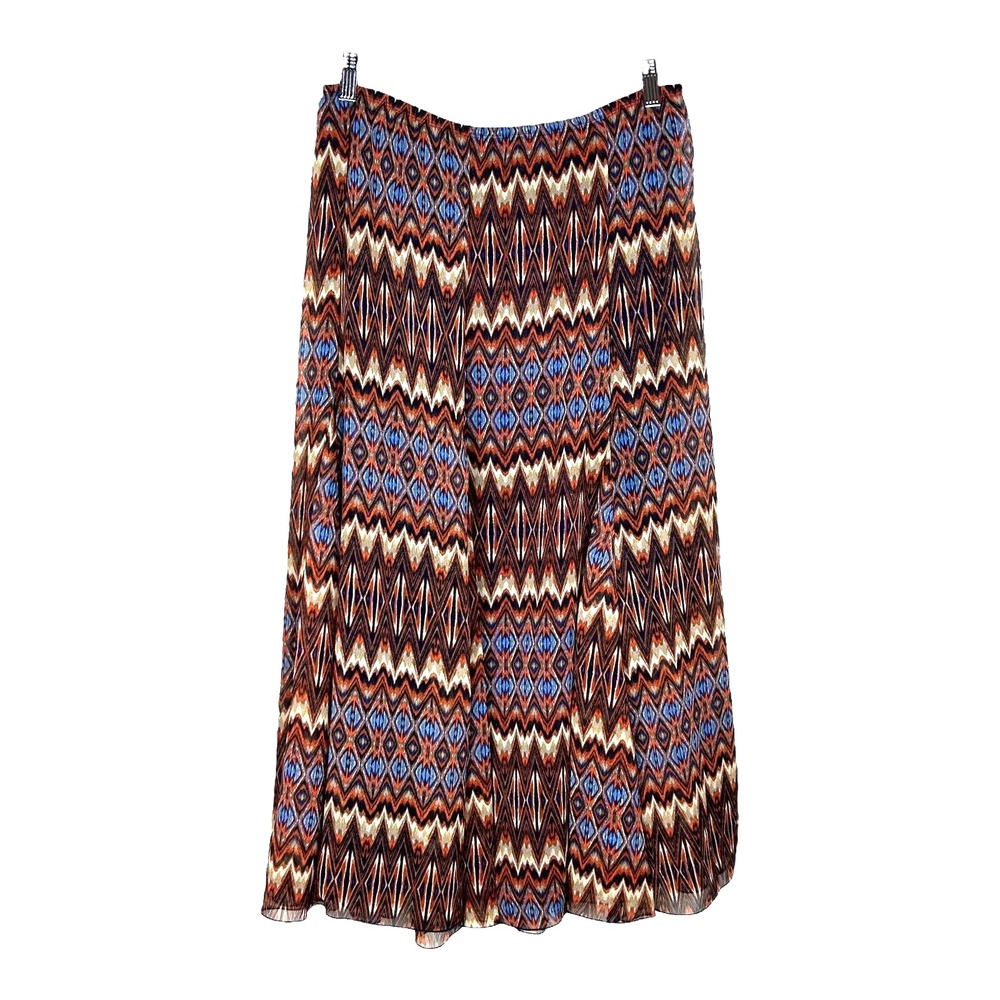 Ruby Rd Women's Maxi Skirt 8 Multicolor Lined Elastic Waist Hippie Boho Festival